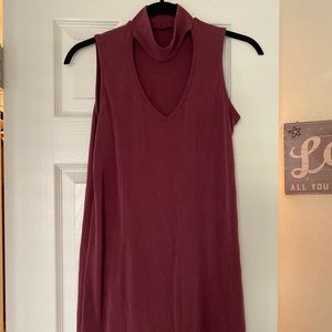 Cute Maroon dress, casual material